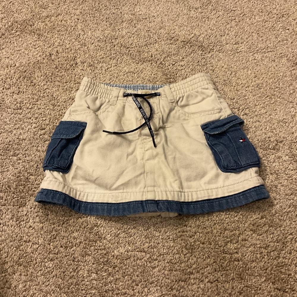 Tommy Hilfiger Beige and Blue Kids Skirt